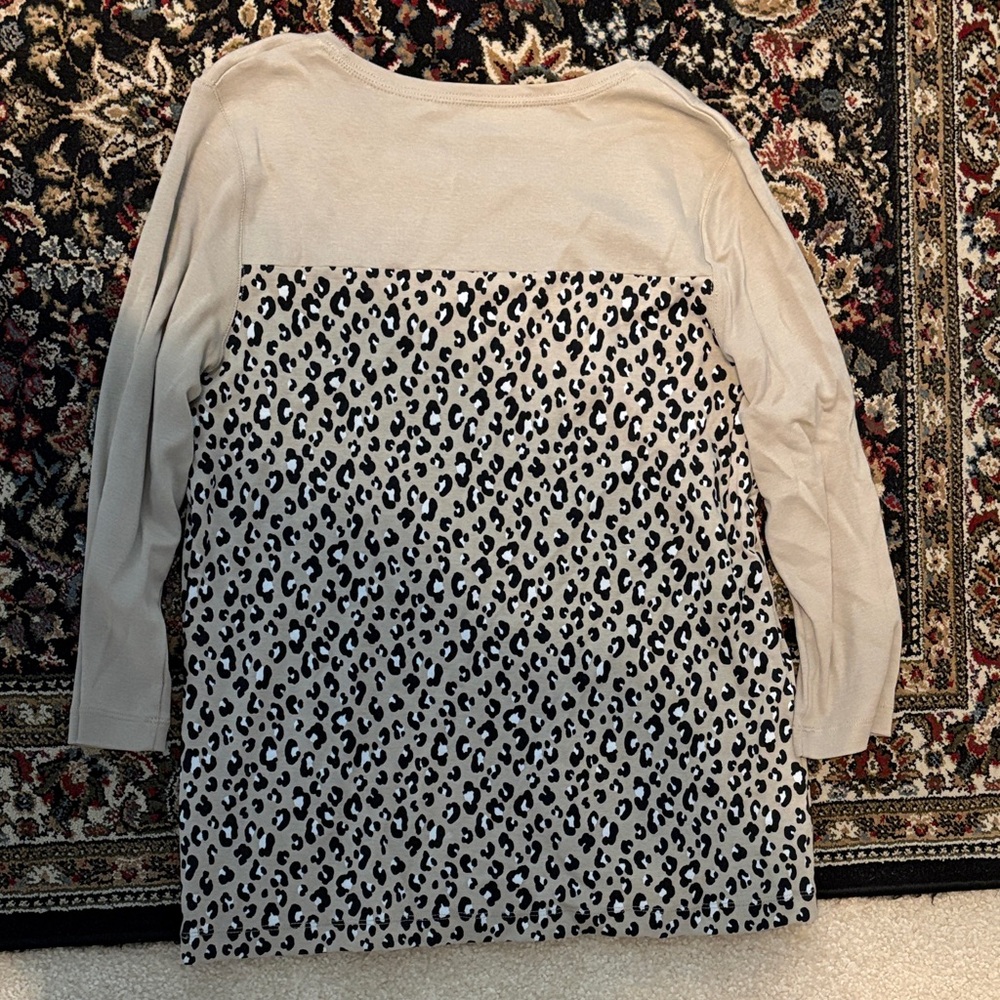 Unused Kim Rodgers Large Cheetah Print Long Sleeve Shirt - Picture 3 of 3